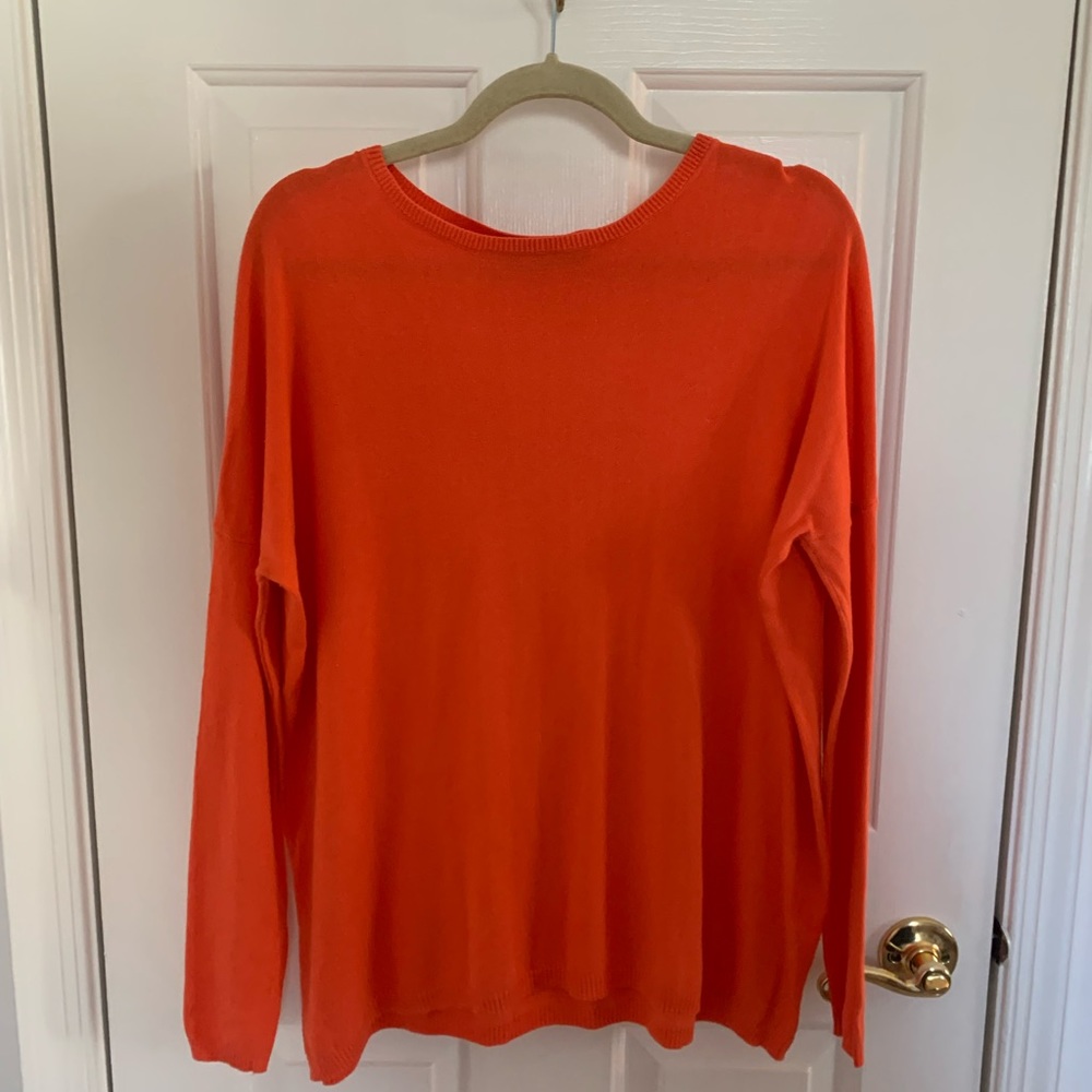 Zara Knit Coral Orange Sweater